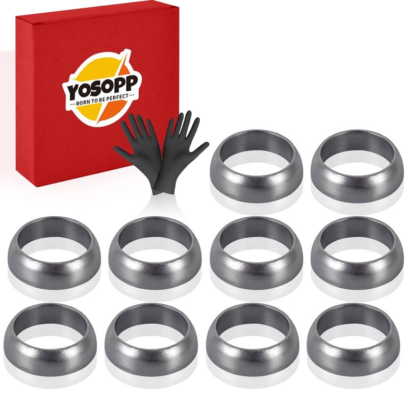 YOSOPP Exhaust Gasket Donut Seal Set - 3610047 for Polaris Sportsman Ranger 700/800/90 (10) - Image 1